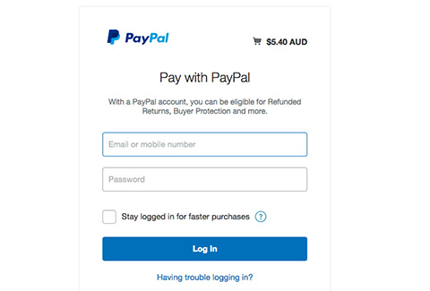 paypal key australia